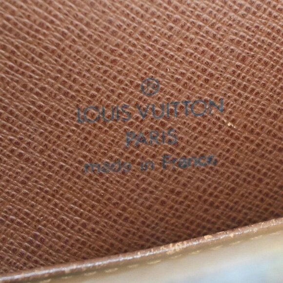 Auth LOUIS VUITTON Logo Drouot Shoulder Bag Monogram Leather Brown - Picture 8 of 16